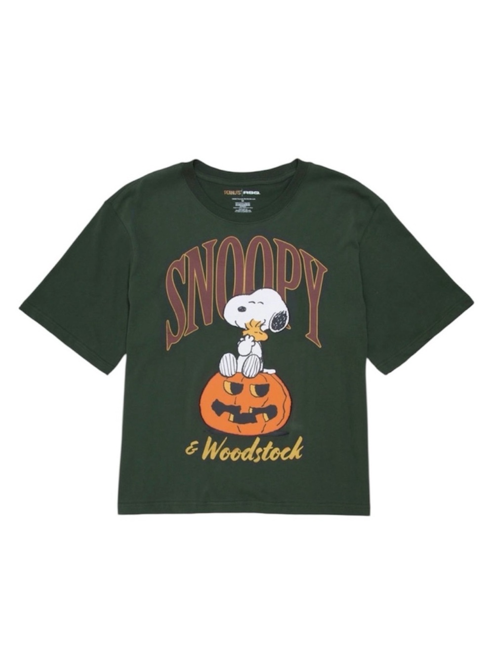 RSQ x Peanuts Snoopy & Woodstock Together Boxy Tee - medium